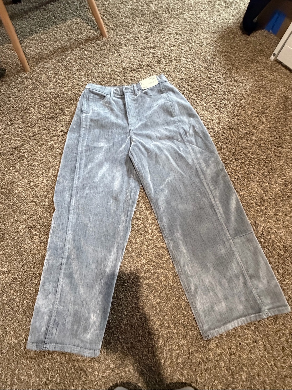 a.n.a Light Blue Wide Leg Cropped Pants